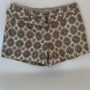 SOLD PRADA Metallic Gold Shorts